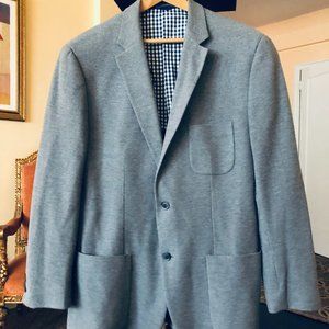 H&M Mens Gray Casual Solid Knit Blazer. 100% Cotton. 44R